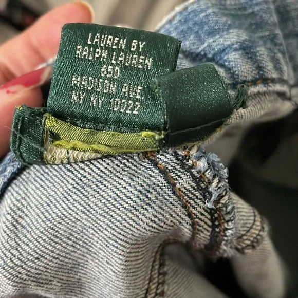 Lauren Jeans Co. Ralph Lauren Blue Wide Leg Jeans Size 10P - Picture 4 of 13